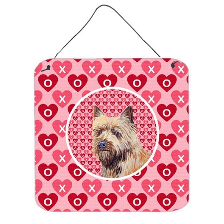 MICASA Cairn Terrier Valentines Love And Hearts Aluminium Metal Wall or Door Hanging Prints MI234928